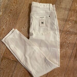Splendid High Waist White Skinny Jeans